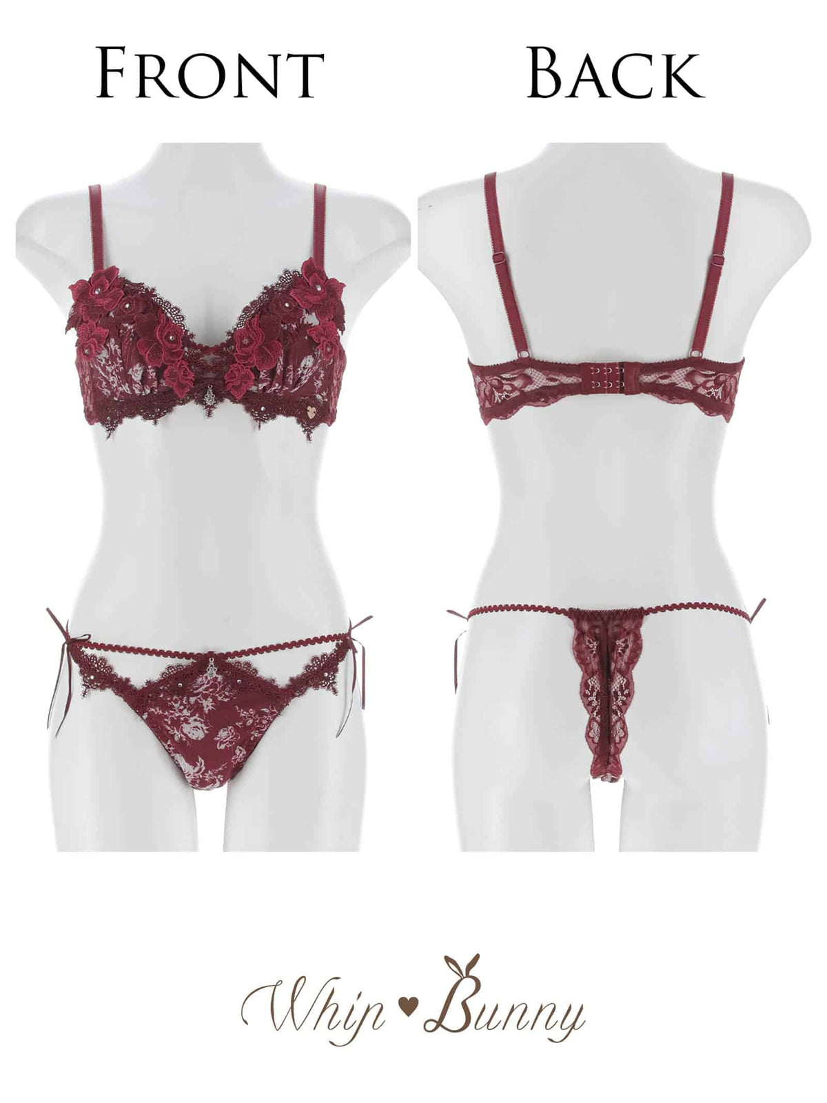 9/16新作!【明日花キララプロデュース/WhipBunny】Secret Rose Garden Bra&Shorts / シークレットローズガーデンブラ＆Tバック