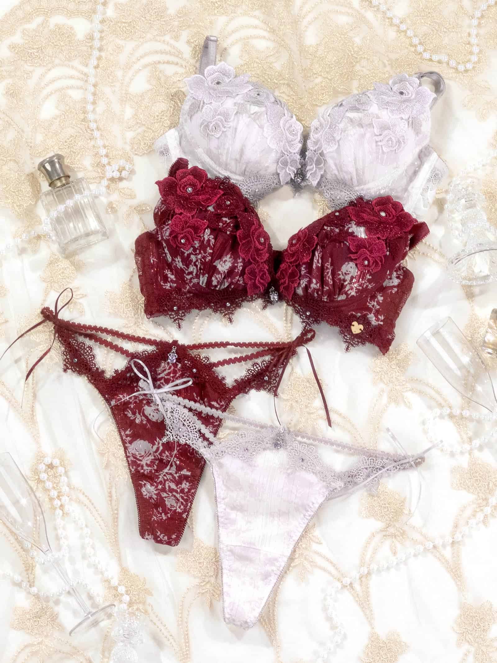9/16新作!【明日花キララプロデュース/WhipBunny】Secret Rose Garden Bra&Shorts / シークレットローズガーデンブラ＆Tバック
