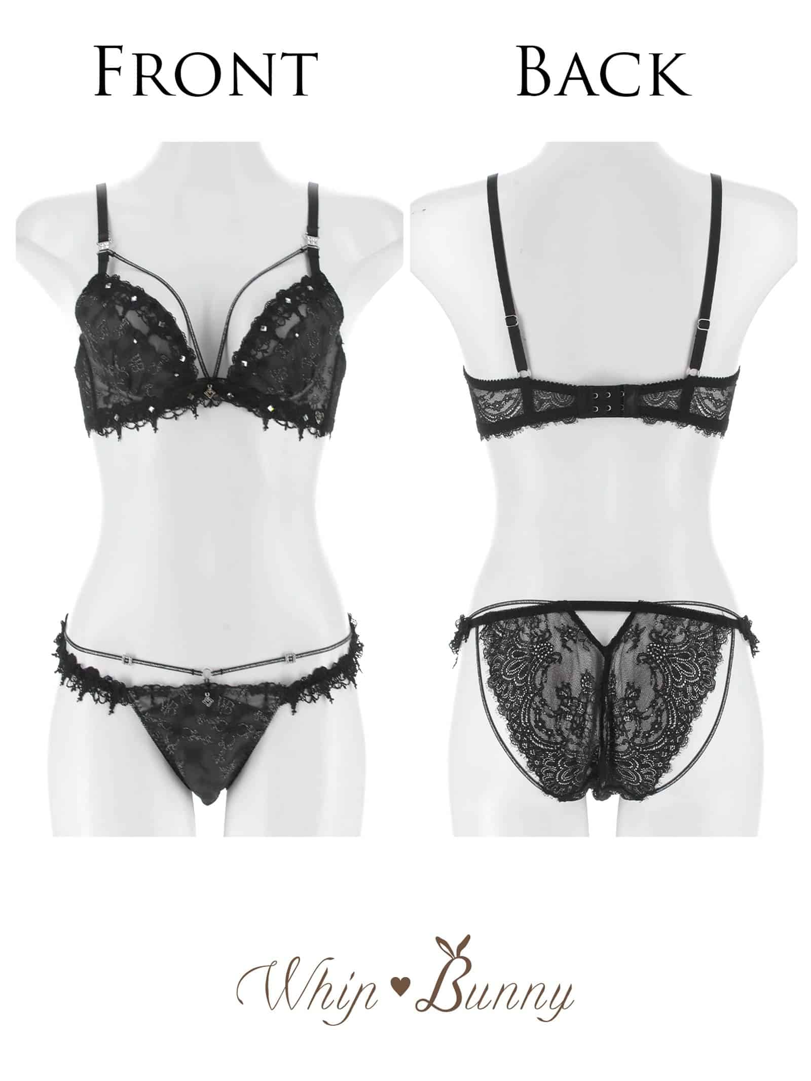 9/28新作!【明日花キララプロデュース/WhipBunny】Gothic Glow Lace Bra&Shorts / ゴシックグローレースブラ＆ショーツ
