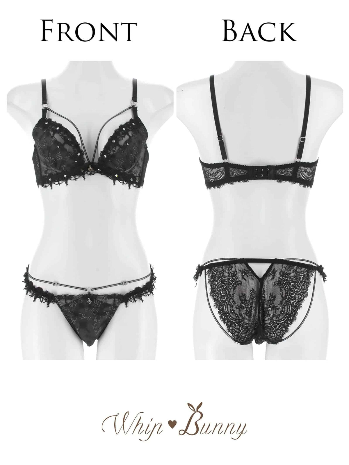 9/28新作!【明日花キララプロデュース/WhipBunny】Gothic Glow Lace Bra&Shorts / ゴシックグローレースブラ＆ショーツ