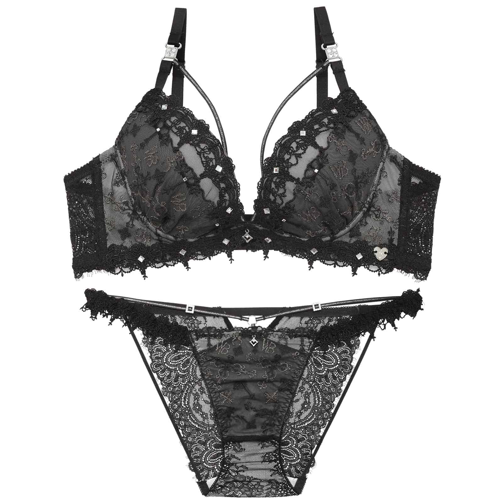 9/28新作!【明日花キララプロデュース/WhipBunny】Gothic Glow Lace Bra&Shorts / ゴシックグローレースブラ＆ショーツ