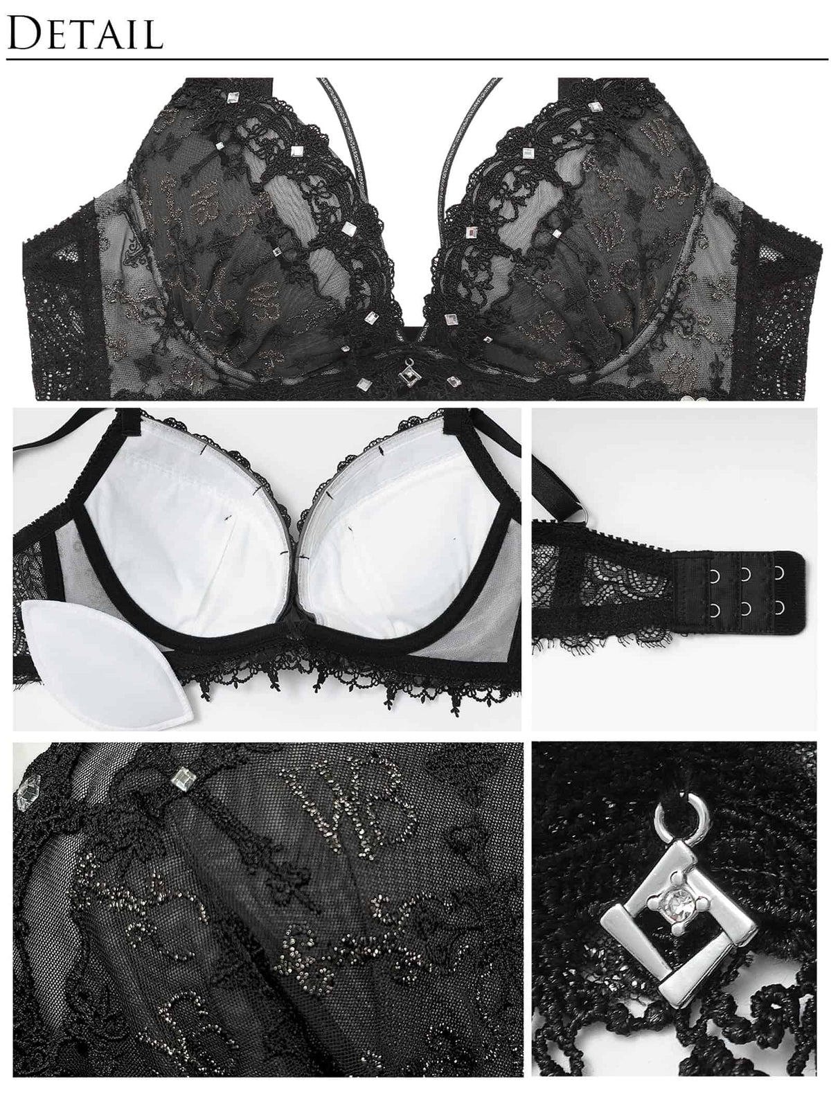 9/28新作!【明日花キララプロデュース/WhipBunny】Gothic Glow Lace Bra&Shorts / ゴシックグローレースブラ＆ショーツ