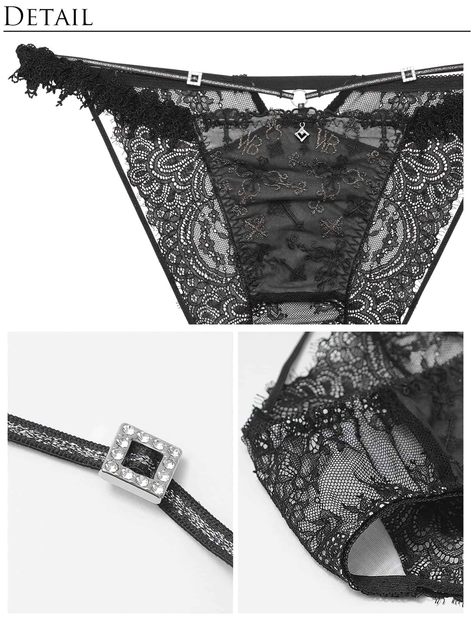 9/28新作!【明日花キララプロデュース/WhipBunny】Gothic Glow Lace Bra&Shorts / ゴシックグローレースブラ＆ショーツ