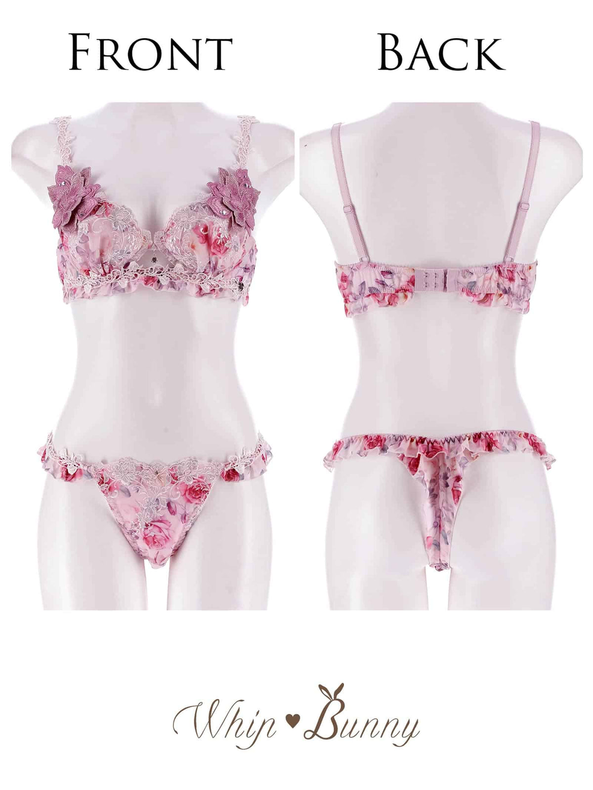 10/16新作!【明日花キララプロデュース/WhipBunny】Melty Chiffon Bouquet Bra&T-back / メルティシフォンブーケブラ＆Tバック