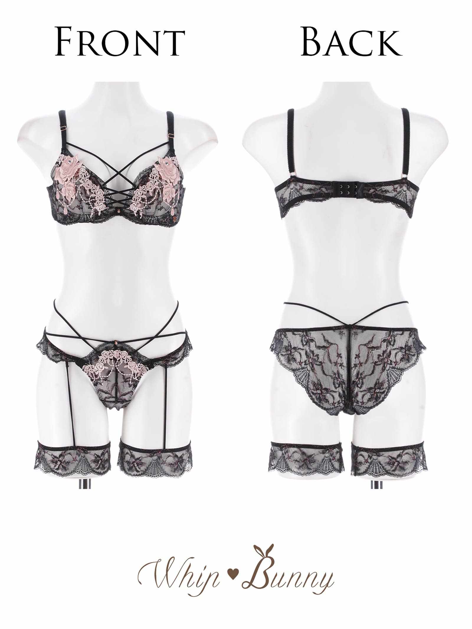 8/25新作!【明日花キララプロデュース/WhipBunny】Luxe Rose Gold Bra&Shorts / リュクスローズゴールドブラ＆ショーツ