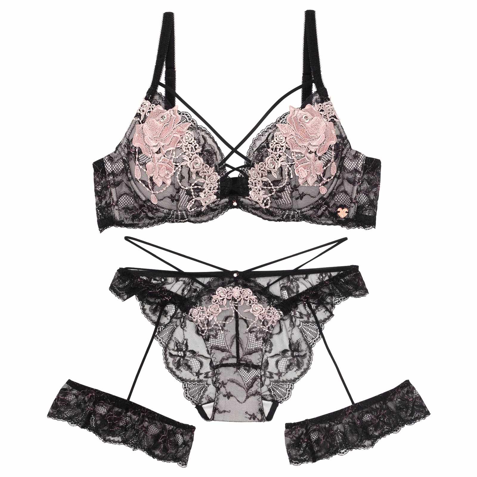 【明日花キララプロデュース/WhipBunny】Luxe Rose Gold Bra&Shorts / リュクスローズゴールドブラ＆ショーツ