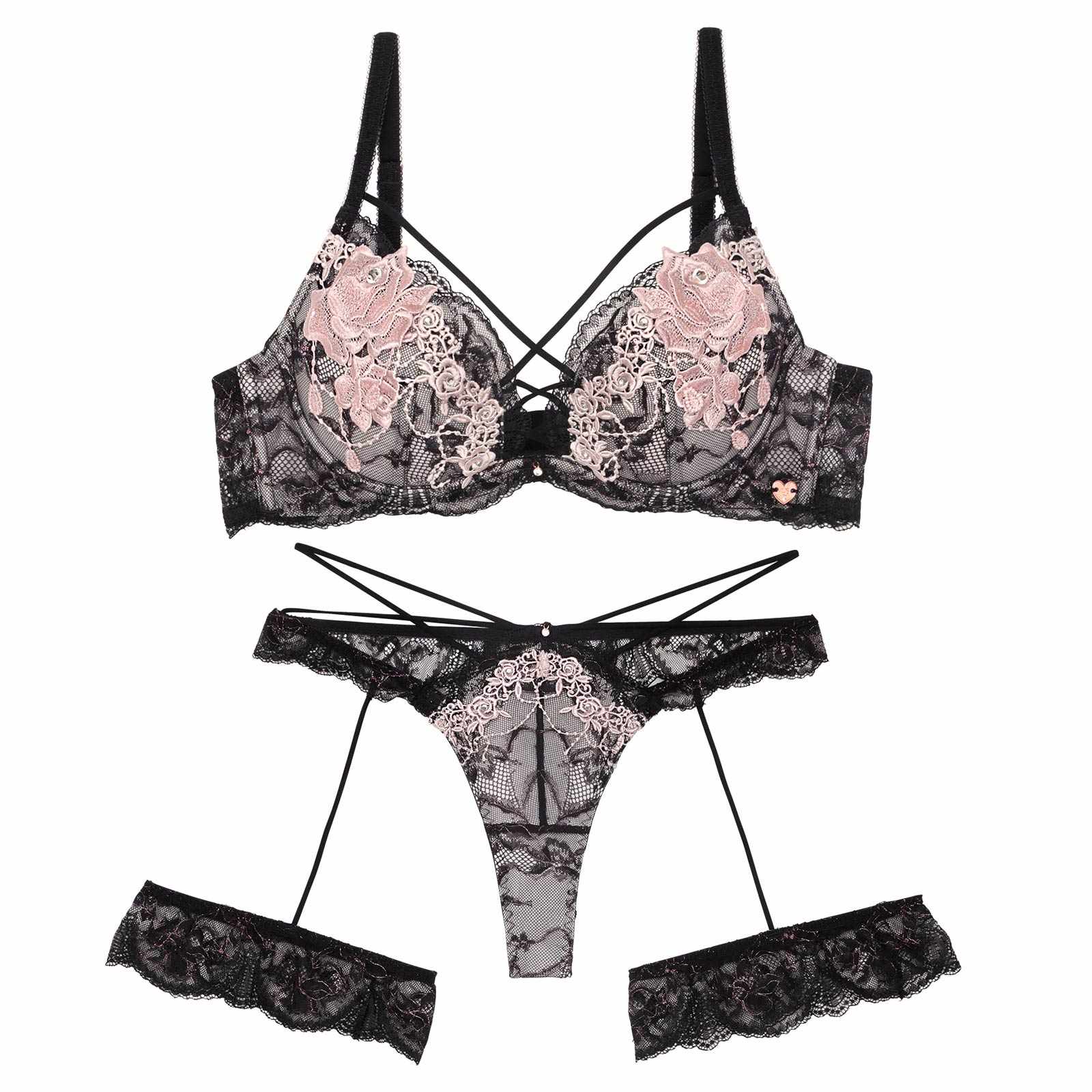 【明日花キララプロデュース/WhipBunny】Luxe Rose Gold Bra&T-back / リュクスローズゴールドブラ＆Tバック