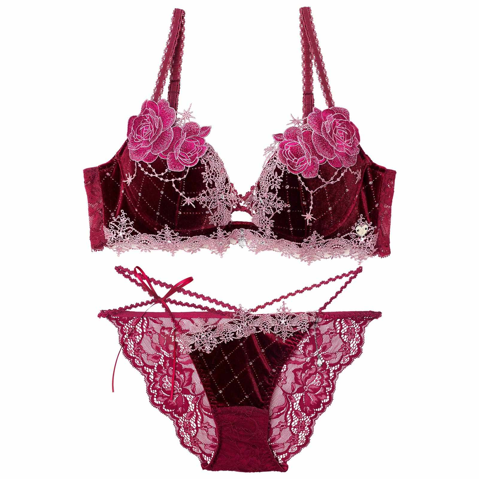 12/12再販!【明日花キララプロデュース/WhipBunny】Luxe Jewelry Velour Bra&Shorts / リュクスジュエリーベロアブラ＆ショーツ