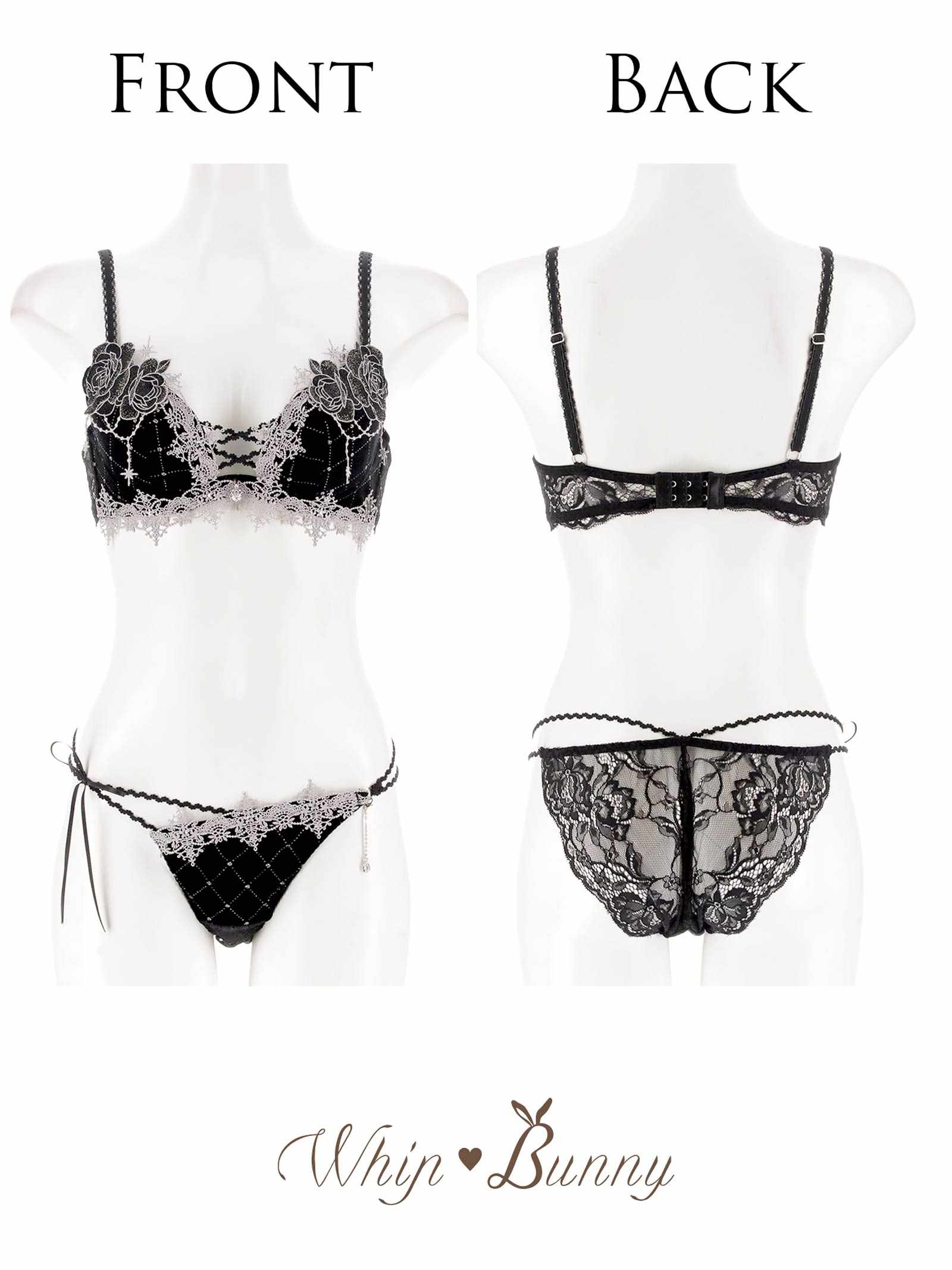 12/12再販!【明日花キララプロデュース/WhipBunny】Luxe Jewelry Velour Bra&Shorts / リュクスジュエリーベロアブラ＆ショーツ