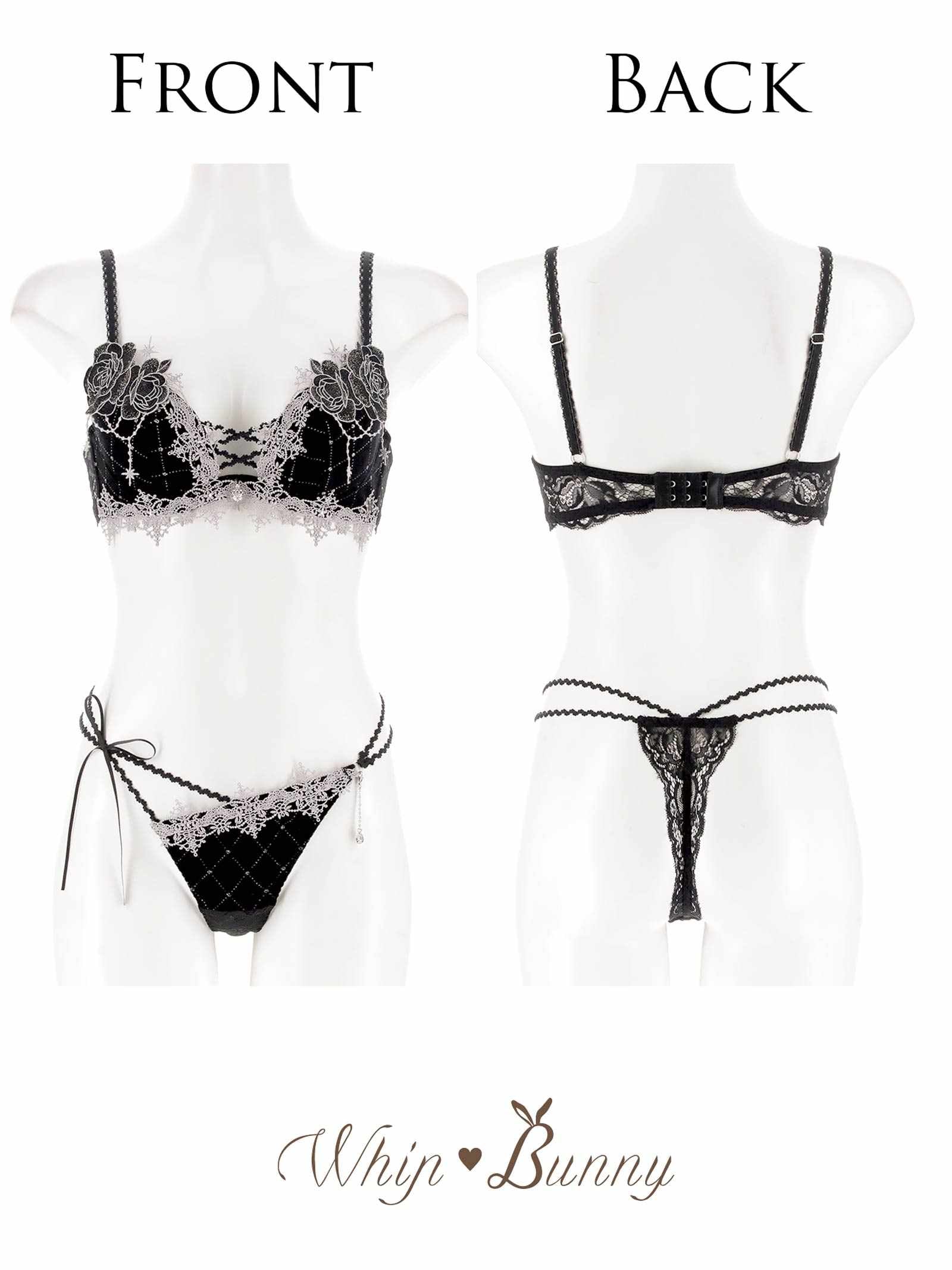 10/10新作!【明日花キララプロデュース/WhipBunny】Luxe Jewelry Velour Bra&T-back / リュクスジュエリーベロアブラ＆Tバック