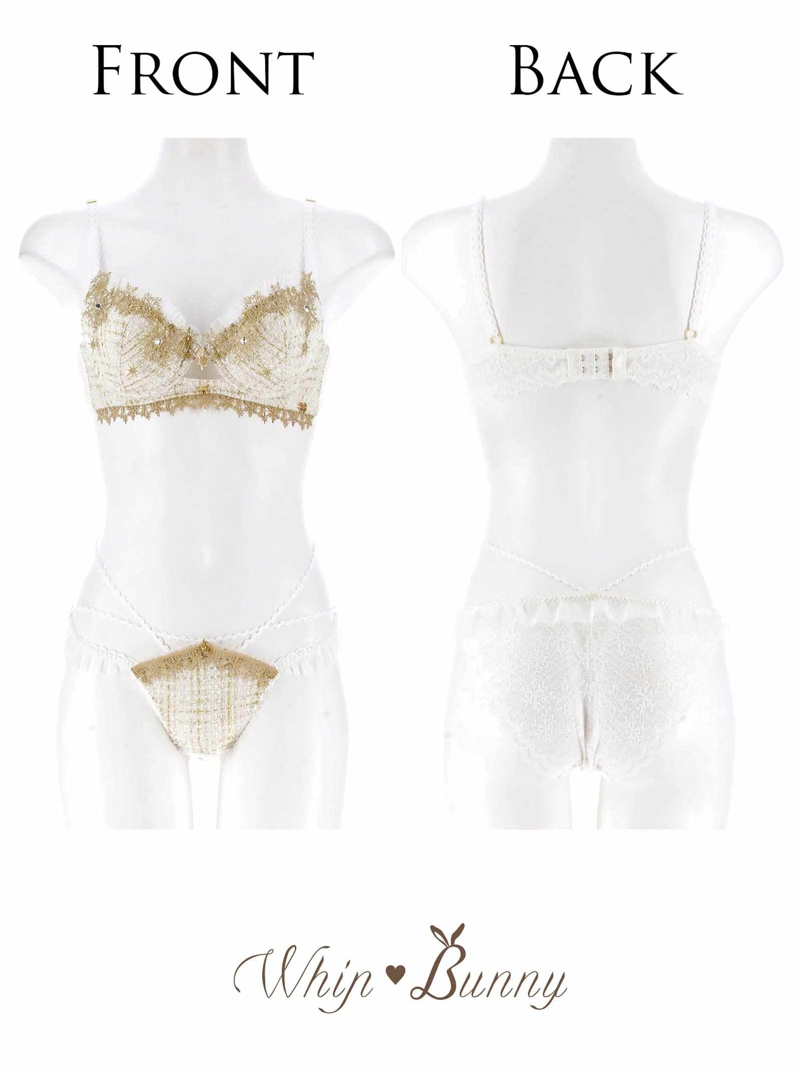 11/21新作!【明日花キララプロデュース/WhipBunny】Luxury Snow Tweed Bra&Shorts / ラグジュアリースノーツイードブラ＆ショーツ