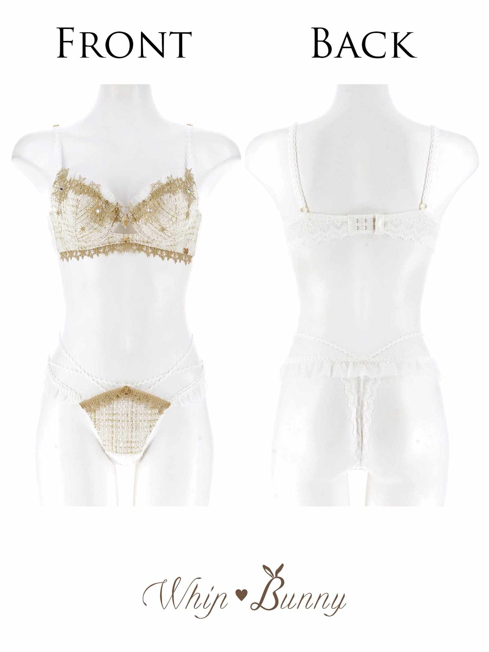 11/21新作!【明日花キララプロデュース/WhipBunny】Luxury Snow Tweed Bra&T-back / ラグジュアリースノーツイードブラ＆Tバック