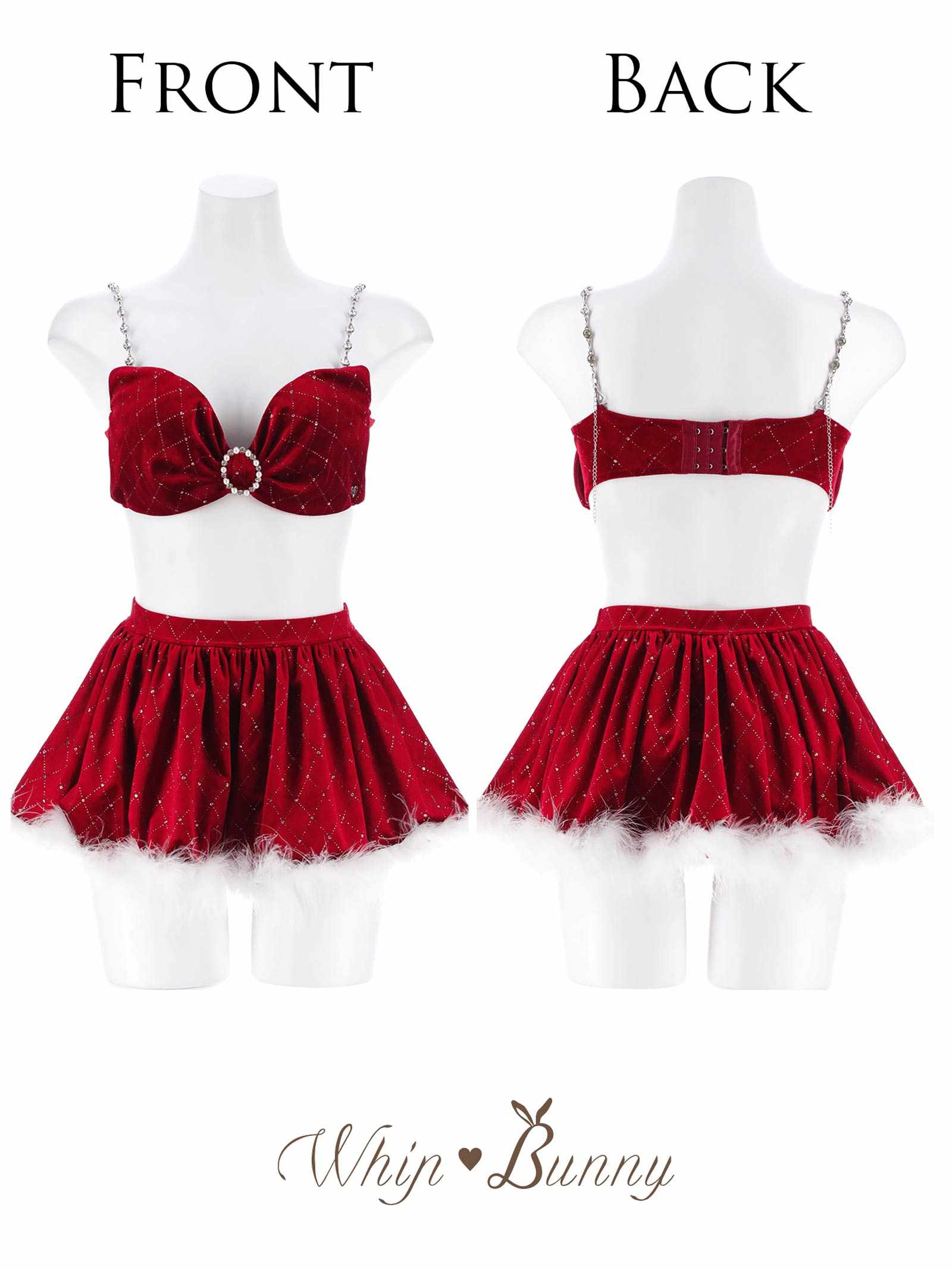 11/7新作!【明日花キララプロデュース/WhipBunny】Jewelry Velour Ribbon Santa Costume / ジュエリーベロアリボンサンタコスチューム