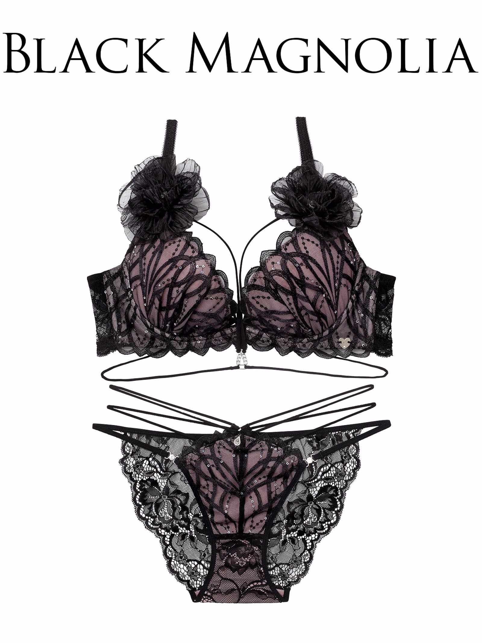 1/30新作!【明日花キララプロデュース/WhipBunny】Elegant Arch Corsage Bra&Shorts/ エレガントアーチコサージュブラ＆ショーツ