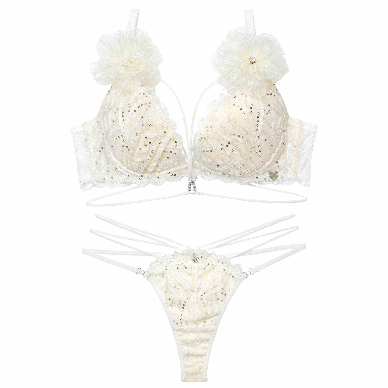 1/30新作!【明日花キララプロデュース/WhipBunny】Elegant Arch Corsage Bra&T-back/ エレガントアーチコサージュブラ＆Tバック