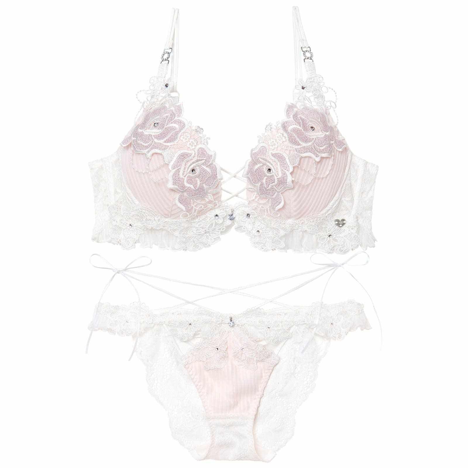 2/20新作!【明日花キララプロデュース/WhipBunny】Pleats Bijou Rose Bra&Shorts / プリーツビジューローズブラ＆ショーツ