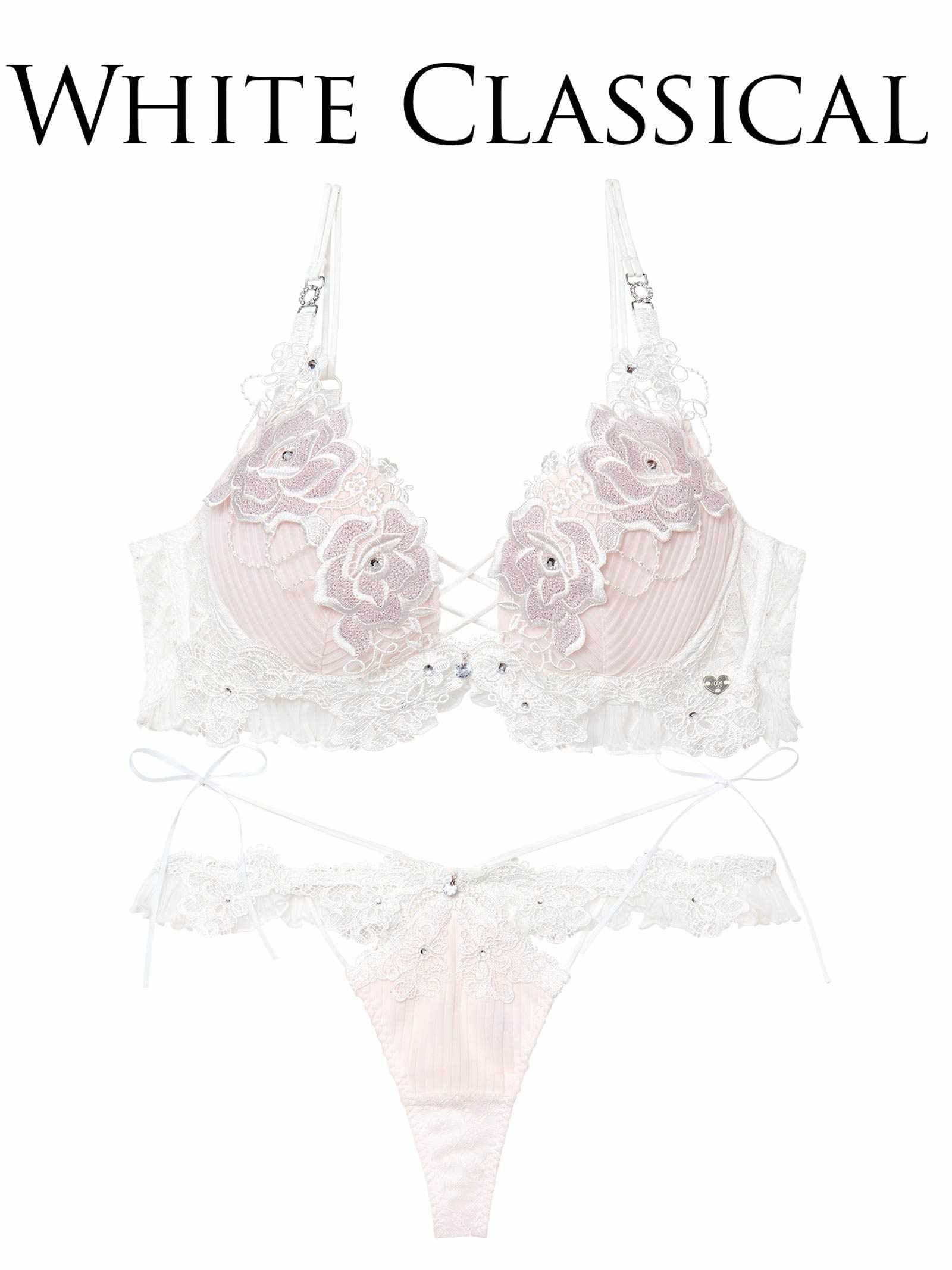 2/20新作!【明日花キララプロデュース/WhipBunny】Pleats Bijou Rose Bra&T-back / プリーツビジューローズブラ＆Tバック