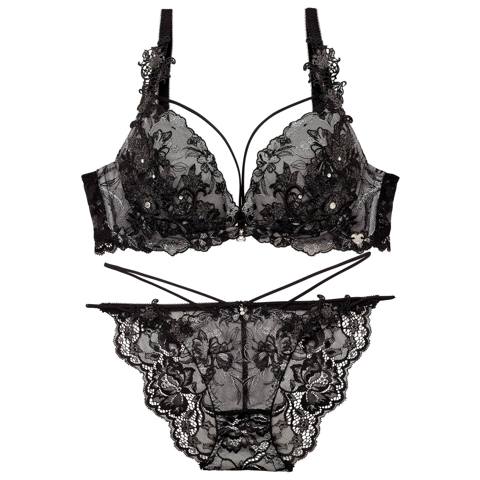 10/3再販!【明日花キララプロデュース/WhipBunny】Jewelry Bloom Lace Bra&Shorts / ジュエリーブルームレースブラ＆ショーツ