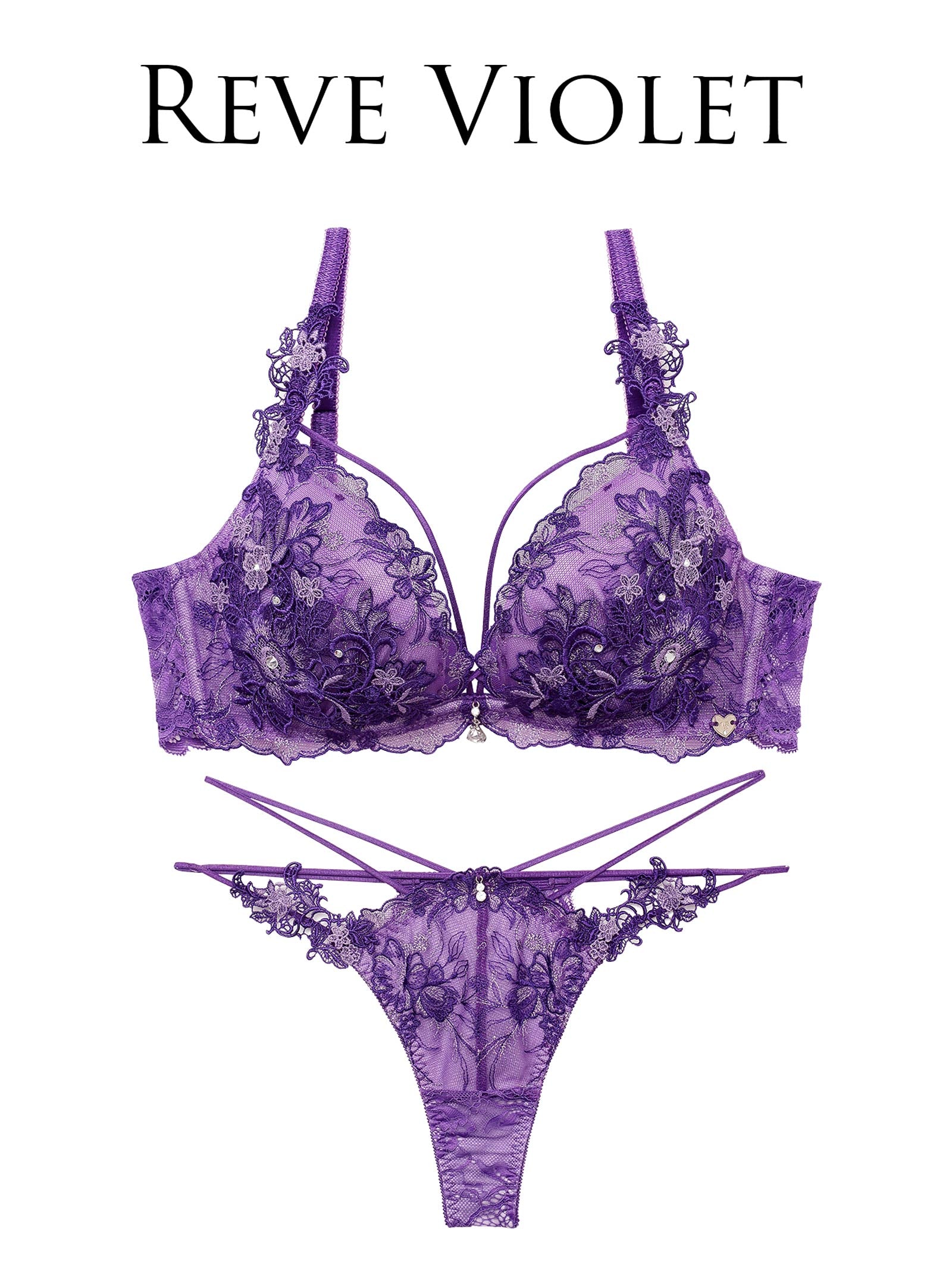 4/3新作!【明日花キララプロデュース/WhipBunny】Jewelry Bloom Lace Bra&T-back / ジュエリーブルームレースブラ＆Tバック