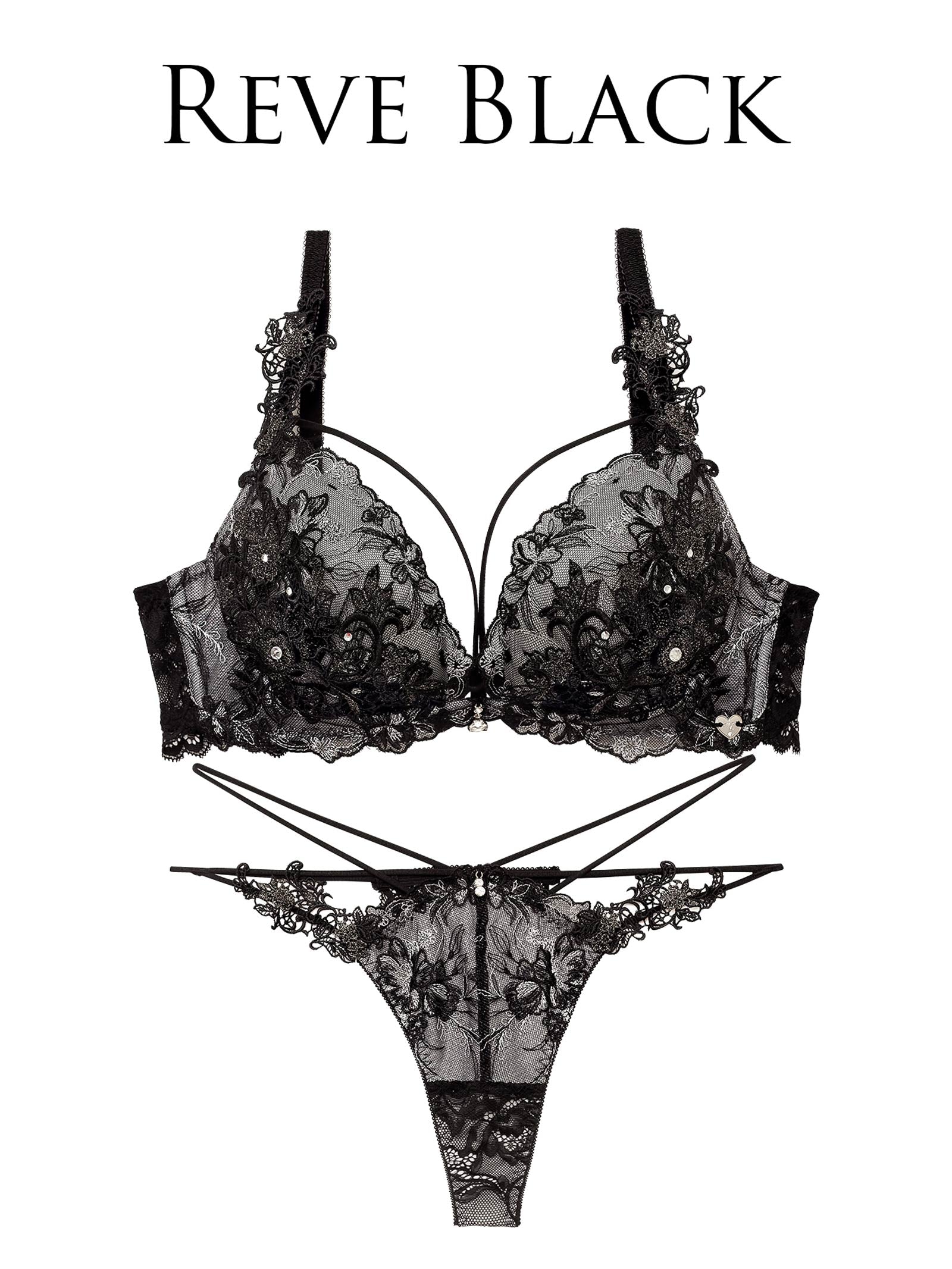 4/3新作!【明日花キララプロデュース/WhipBunny】Jewelry Bloom Lace Bra&T-back / ジュエリーブルームレースブラ＆Tバック