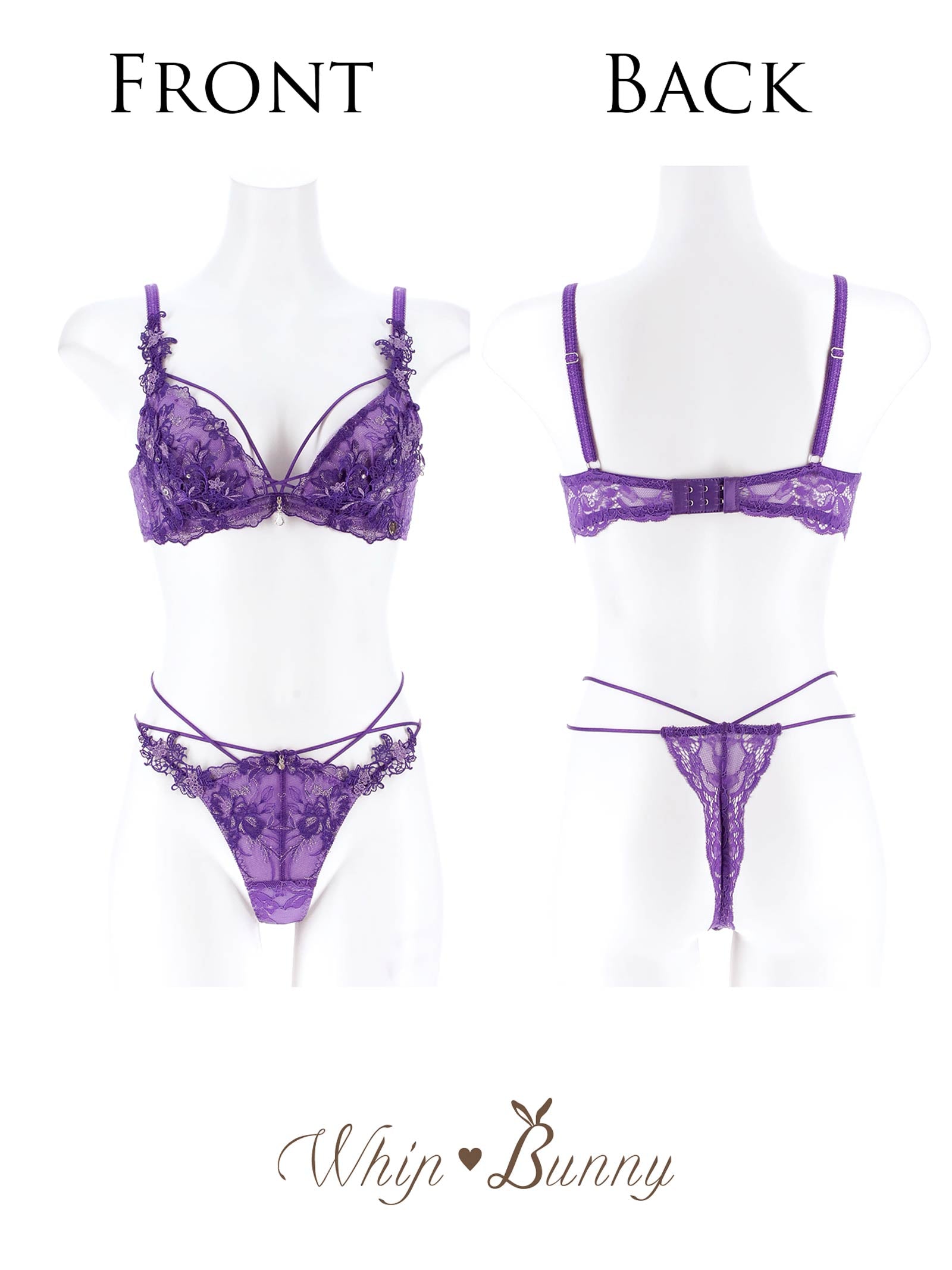 4/3新作!【明日花キララプロデュース/WhipBunny】Jewelry Bloom Lace Bra&T-back / ジュエリーブルームレースブラ＆Tバック