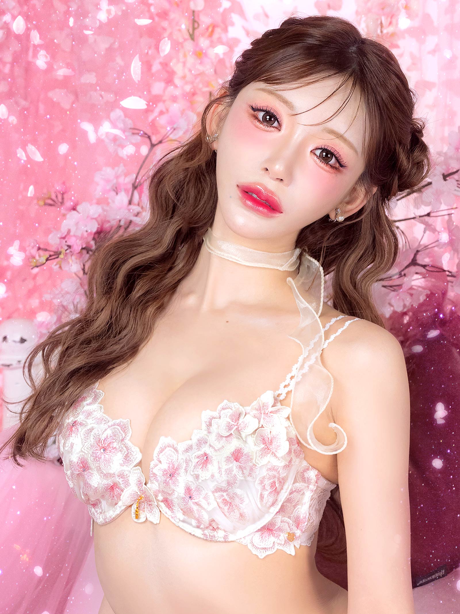 3/6新作!【明日花キララプロデュース/WhipBunny】Luminous Cherry Blossom Bra&Shorts / ルミナスチェリーブロッサムブラ＆ショーツ