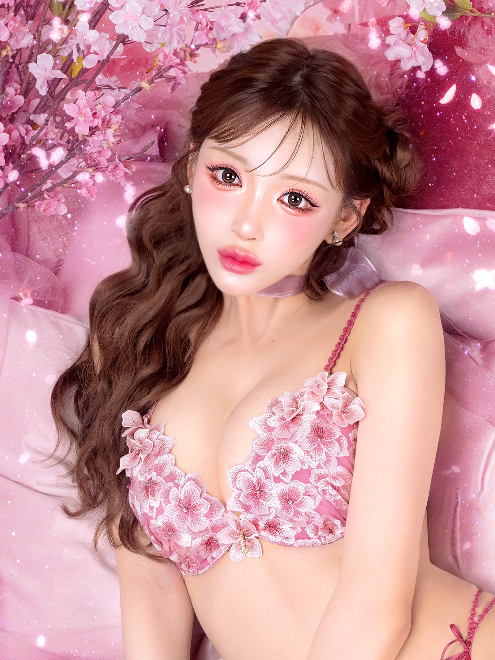 3/6新作!【明日花キララプロデュース/WhipBunny】Luminous Cherry Blossom Bra&Shorts / ルミナスチェリーブロッサムブラ＆ショーツ
