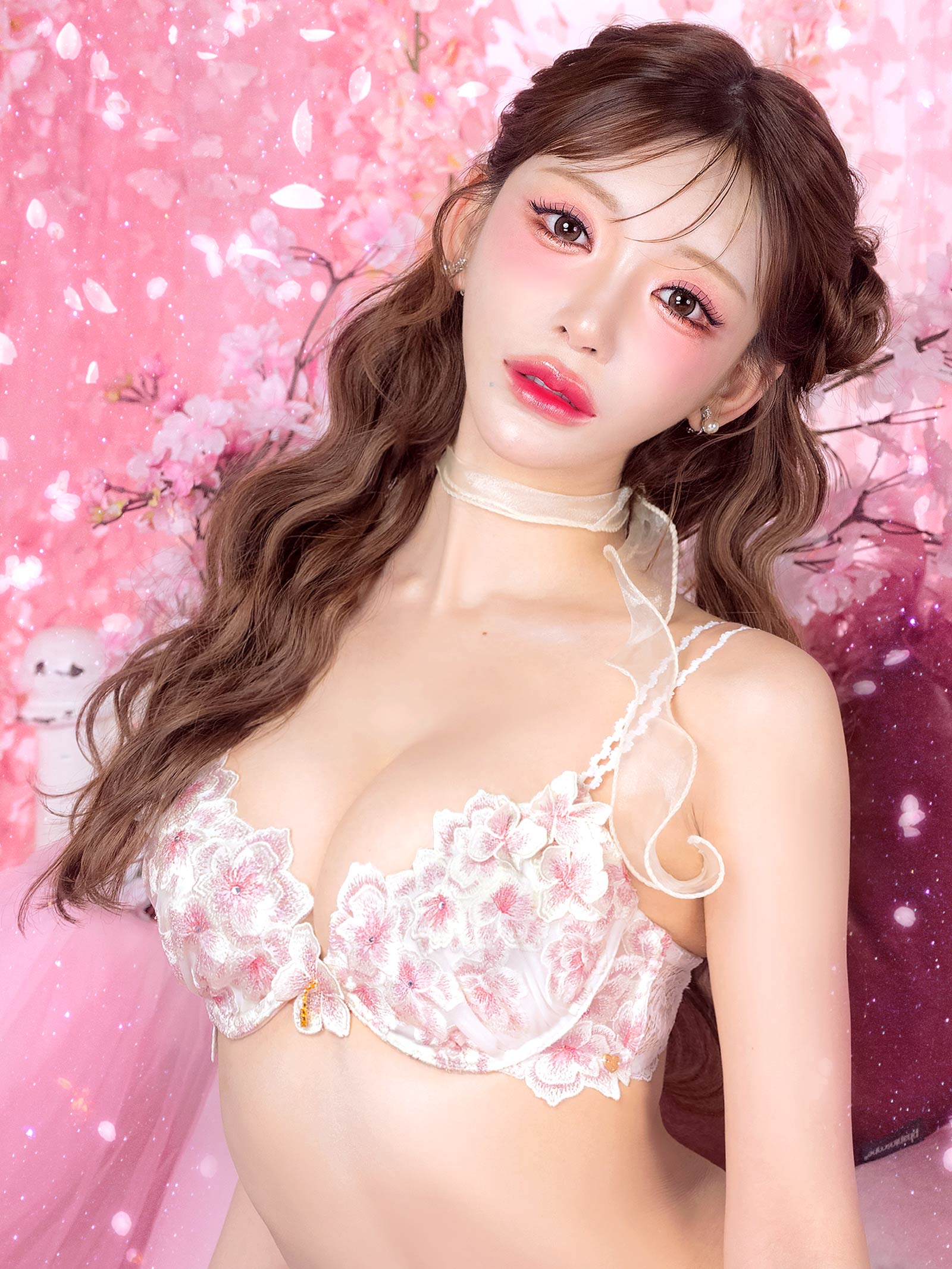 3/6新作!【明日花キララプロデュース/WhipBunny】Luminous Cherry Blossom Bra&&T-back / ルミナスチェリーブロッサムブラ＆Tバック
