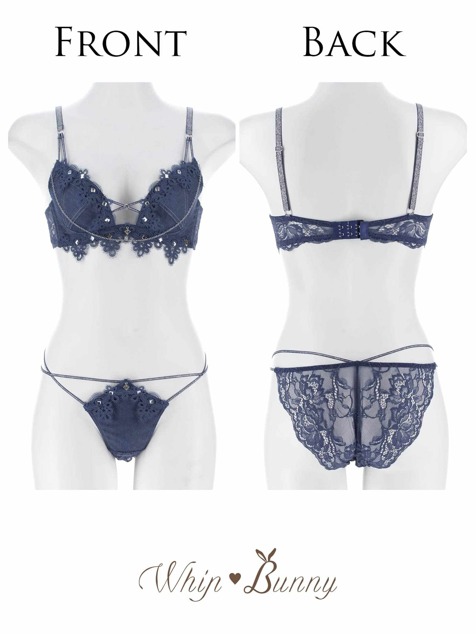 4/17新作!【明日花キララプロデュース/WhipBunny】Luxury Bijou Studs Bra&Shorts / ラグジュアリービジュースタッズブラ＆ショーツ