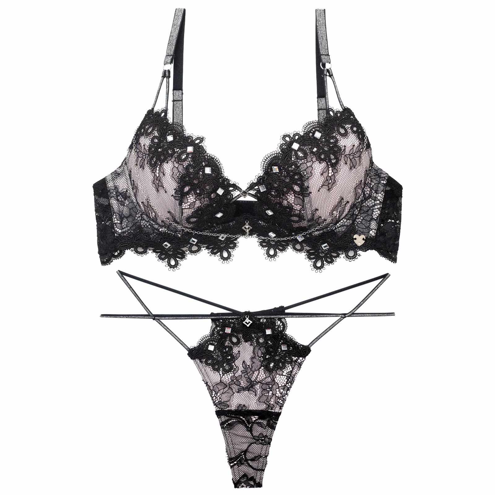 4/17新作!【明日花キララプロデュース/WhipBunny】Luxury Bijou Studs Bra&T-back / ラグジュアリービジュースタッズブラ＆Tバック