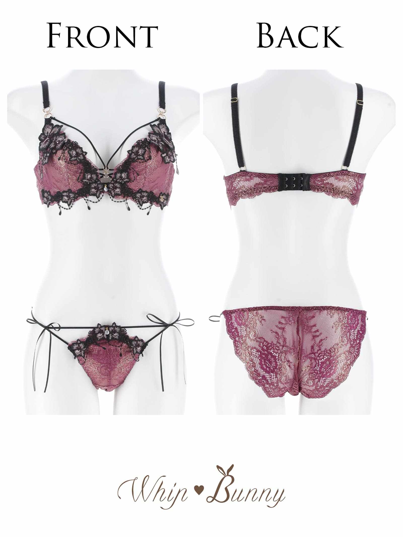 5/29新作!【明日花キララプロデュース/WhipBunny】Noble Jewel Rose Bra&Shorts / ノーブルジュエルローズブラ＆ショーツ