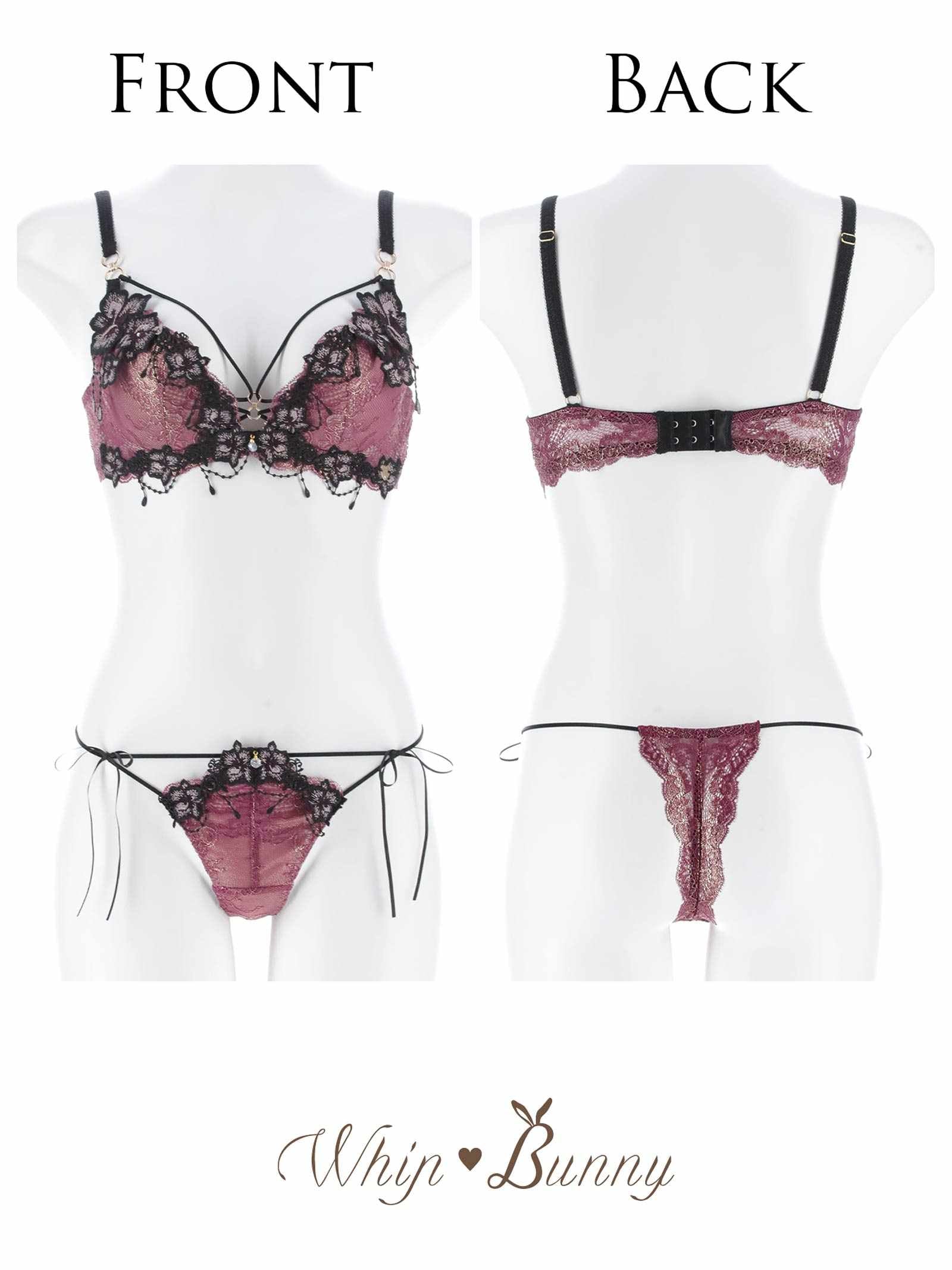 5/29新作!【明日花キララプロデュース/WhipBunny】Noble Jewel Rose Bra&T-back / ノーブルジュエルローズブラ＆Tバック