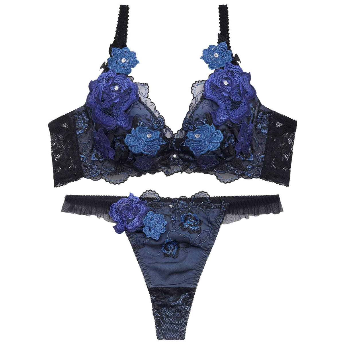 10/23新作!【明日花キララプロデュース/WhipBunny】Rich Rose Blossom Bra&T-back / リッチローズブロッサムブラ＆Tバック