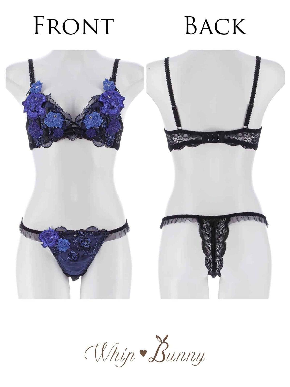 10/23新作!【明日花キララプロデュース/WhipBunny】Rich Rose Blossom Bra&T-back / リッチローズブロッサムブラ＆Tバック