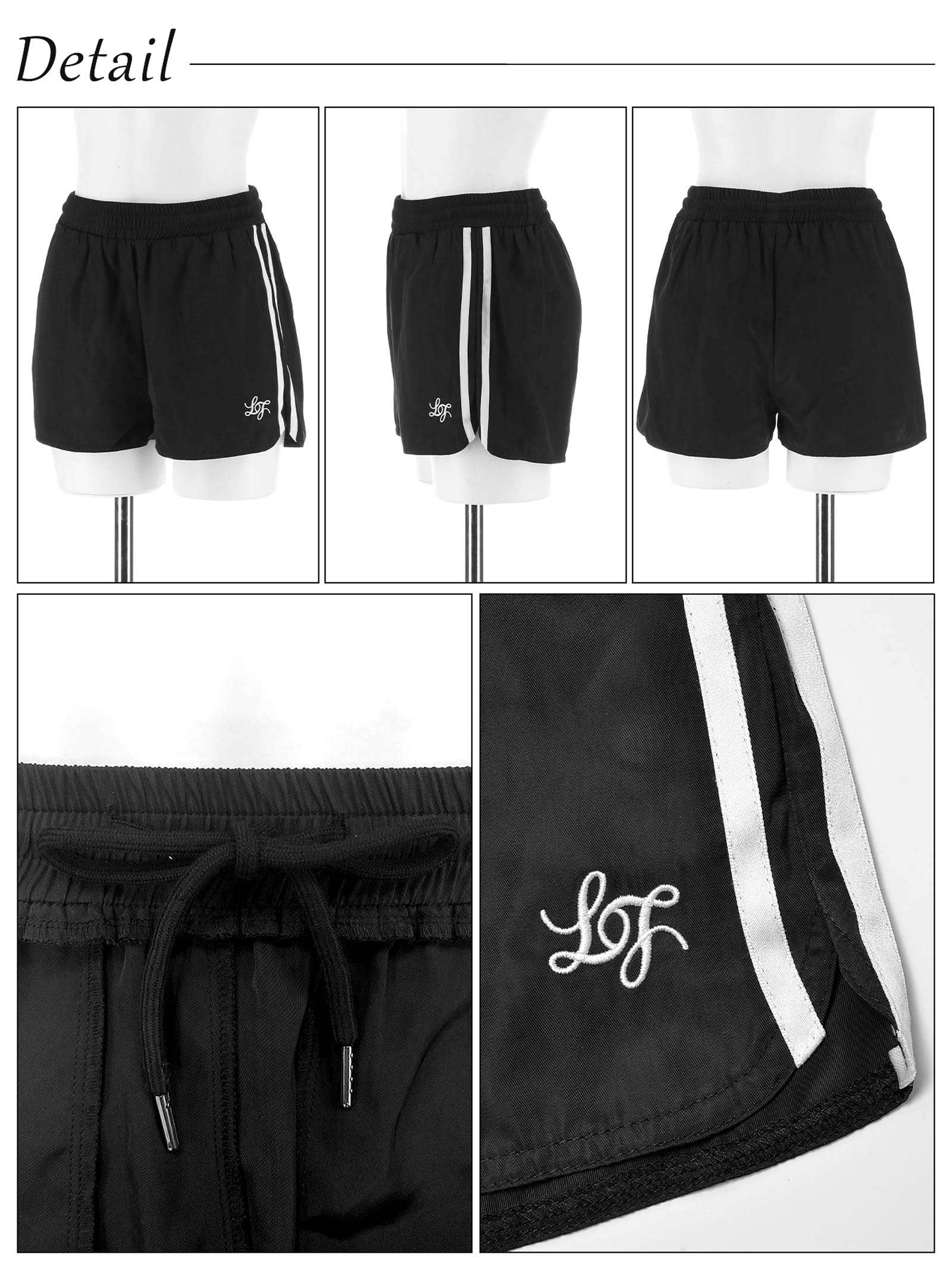 9/6新作!【吉木千沙都(ちぃぽぽ)プロデュース/lunangelina】Side Line Logo Short Pants/BLACK