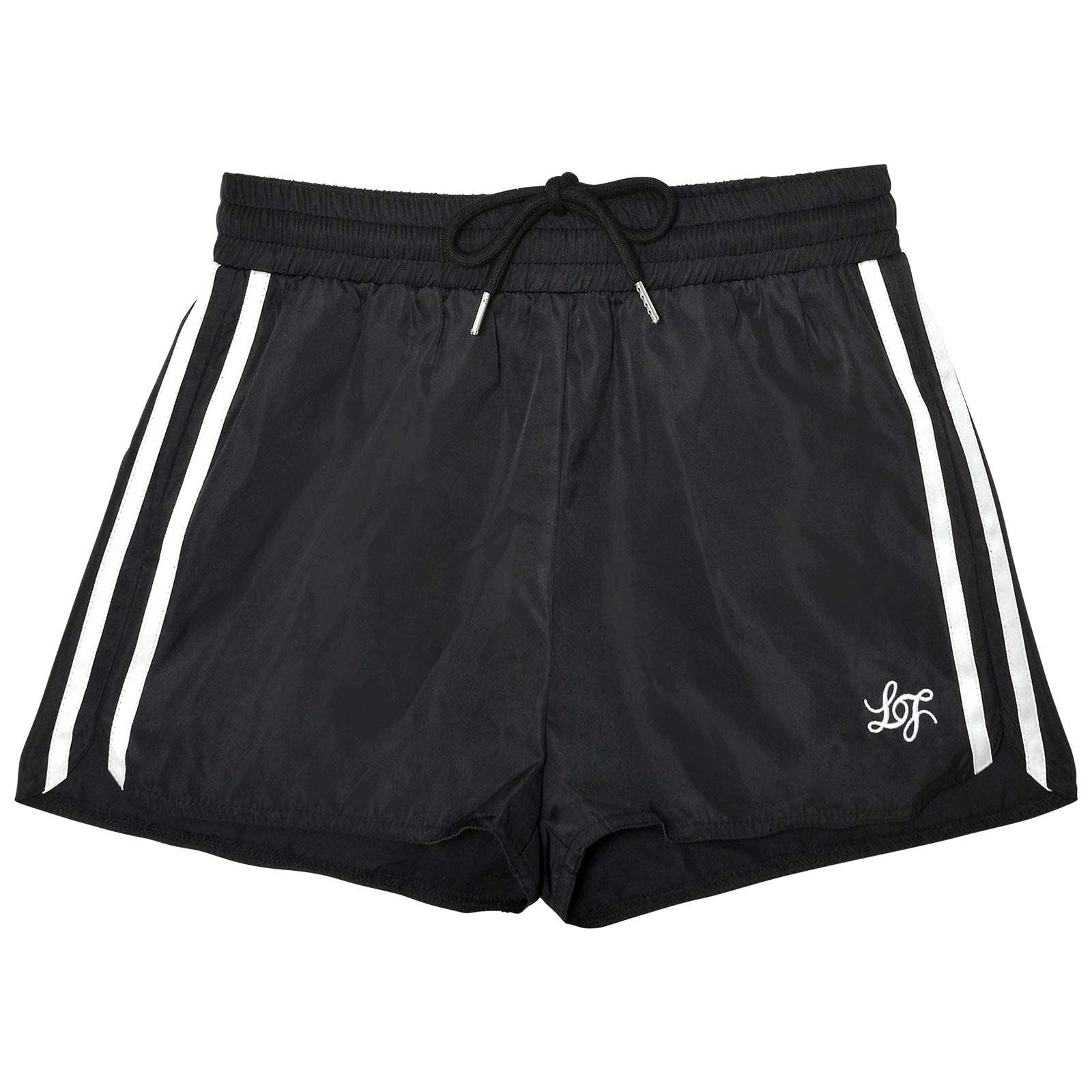 9/6新作!【吉木千沙都(ちぃぽぽ)プロデュース/lunangelina】Side Line Logo Short Pants/BLACK