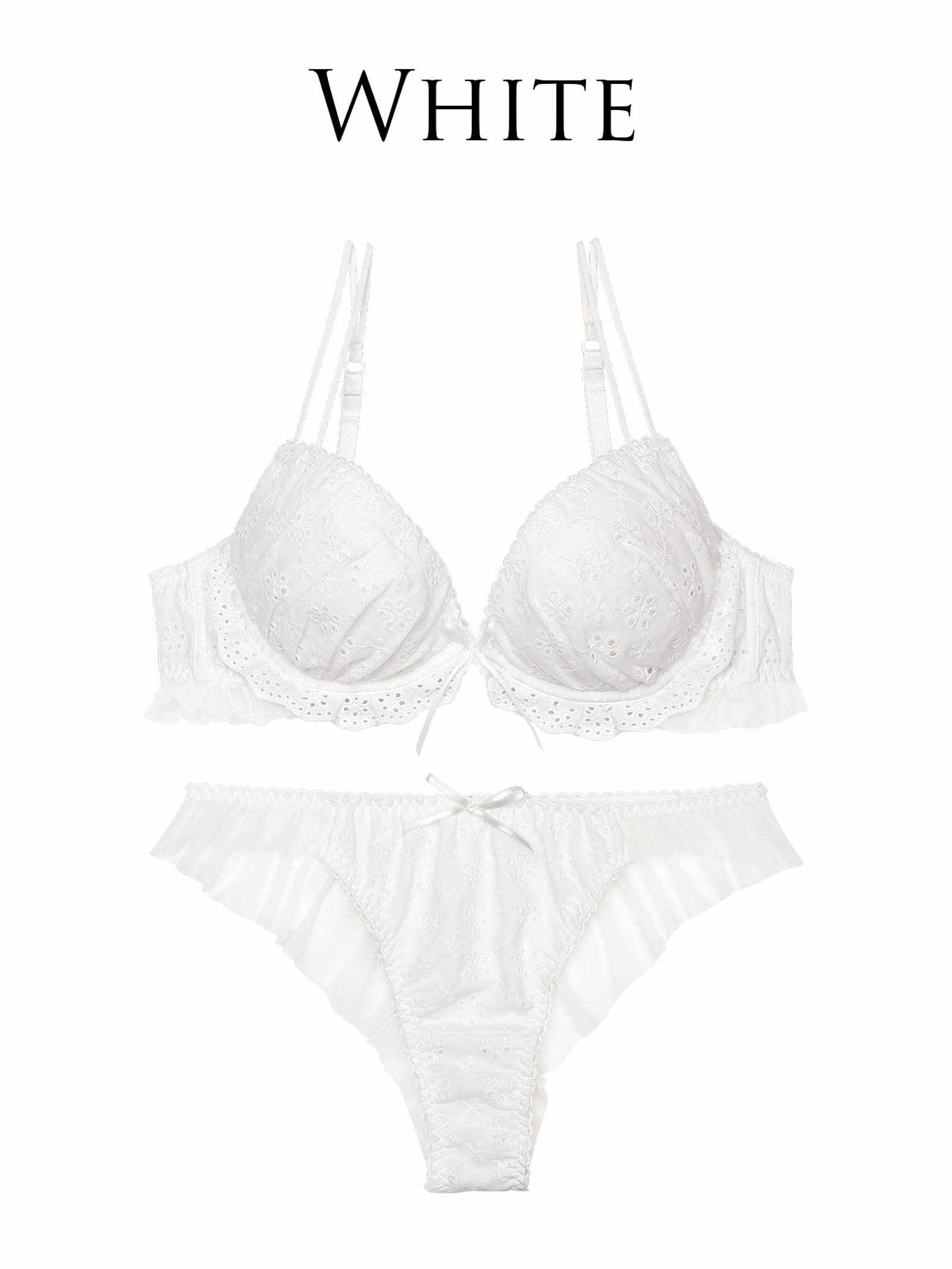 8/5新作!【ぴょな(PyunA.)プロデュース/Enfel】コットンレースエンジェル ブラジャー&ショーツ