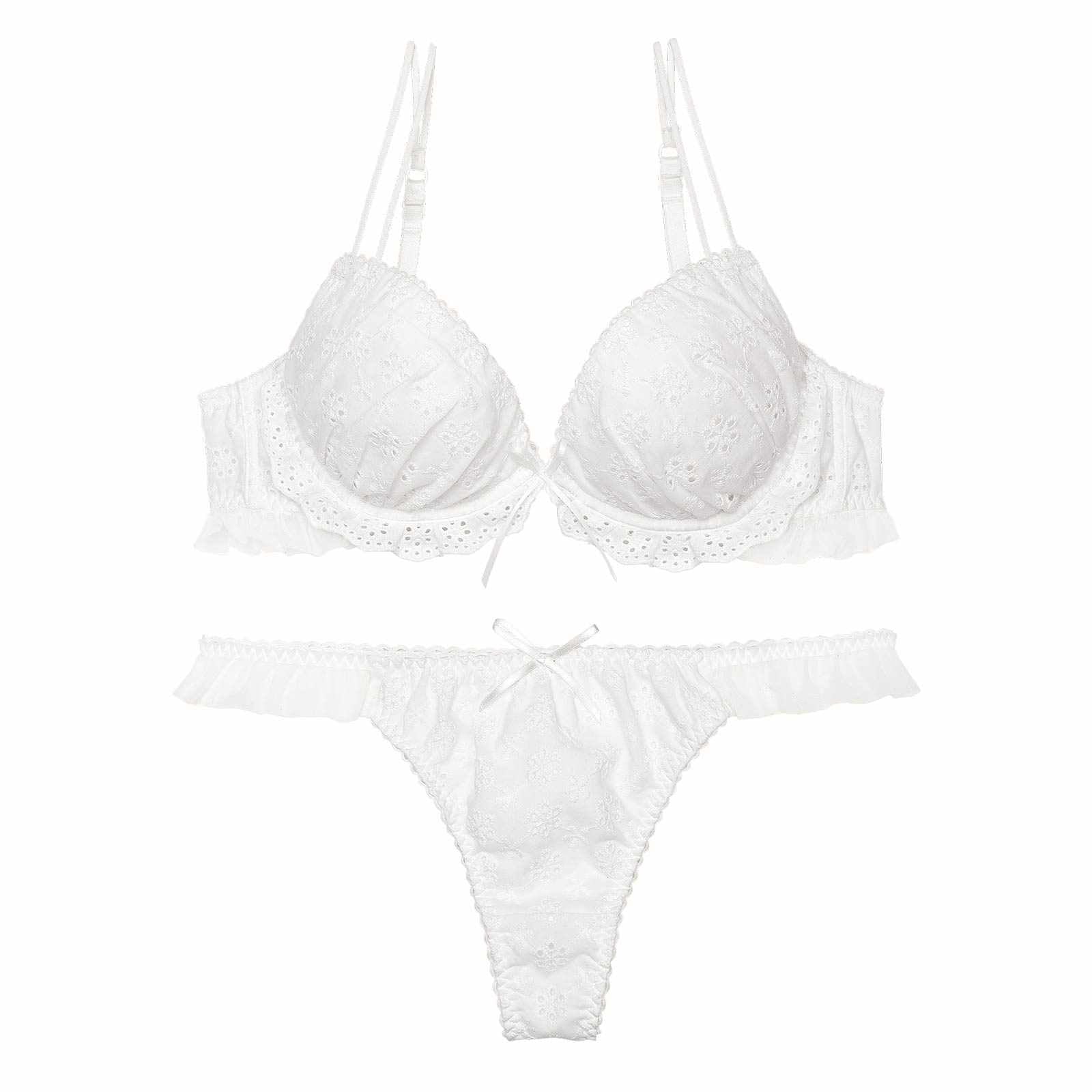 【ぴょな(PyunA.)プロデュース/Enfel】コットンレースエンジェル ブラジャー&Tバック