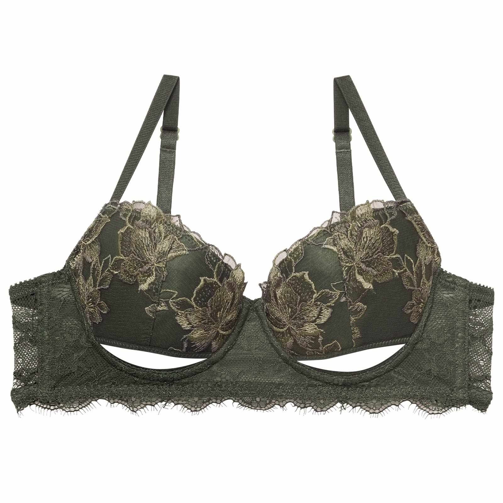 2/12新作!【14日以降順次発送】【ぴょな(PyunA.)プロデュース/Enfel】ブルームカットブラジャー カーキ