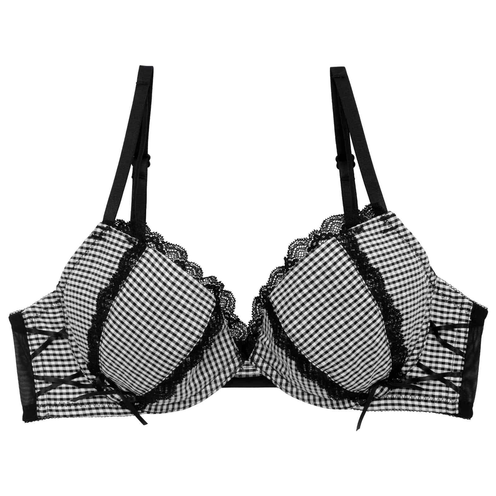 6/20新作!【PyunA．プロデュース-Enfel】ディア チェックブラジャー BLACK