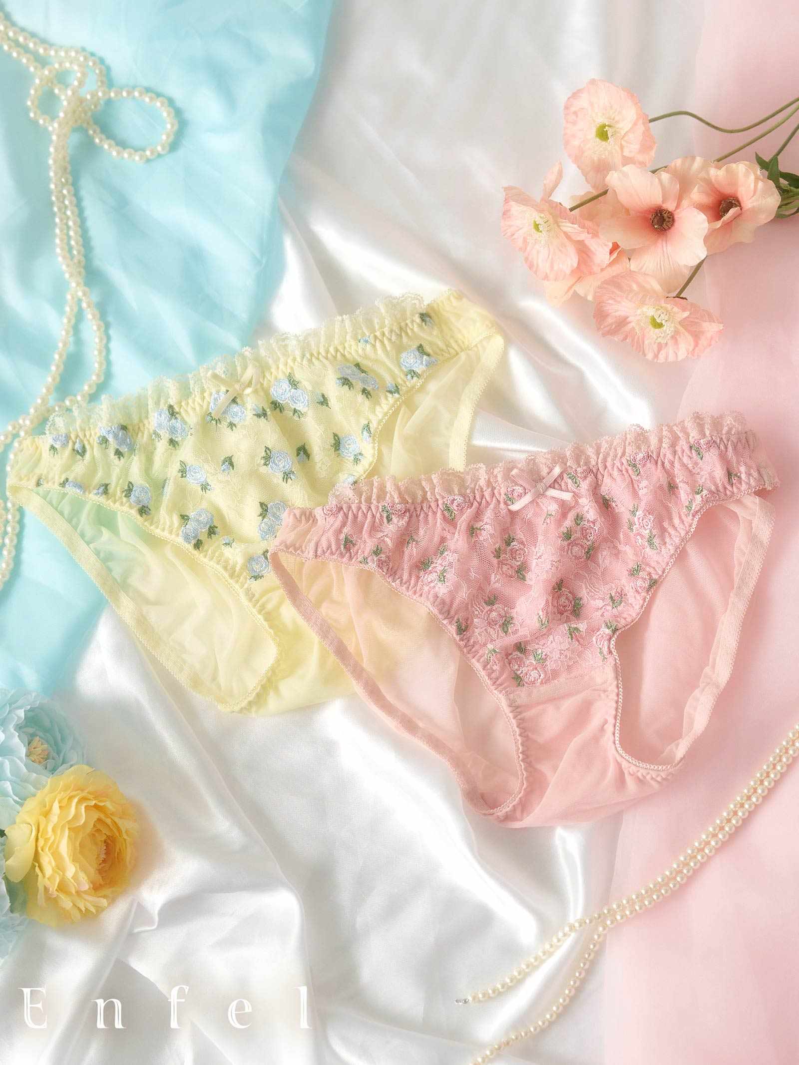 4/24新作!【ぴょな(PyunA.)プロデュース/Enfel】ノーブルローズフルバックショーツ