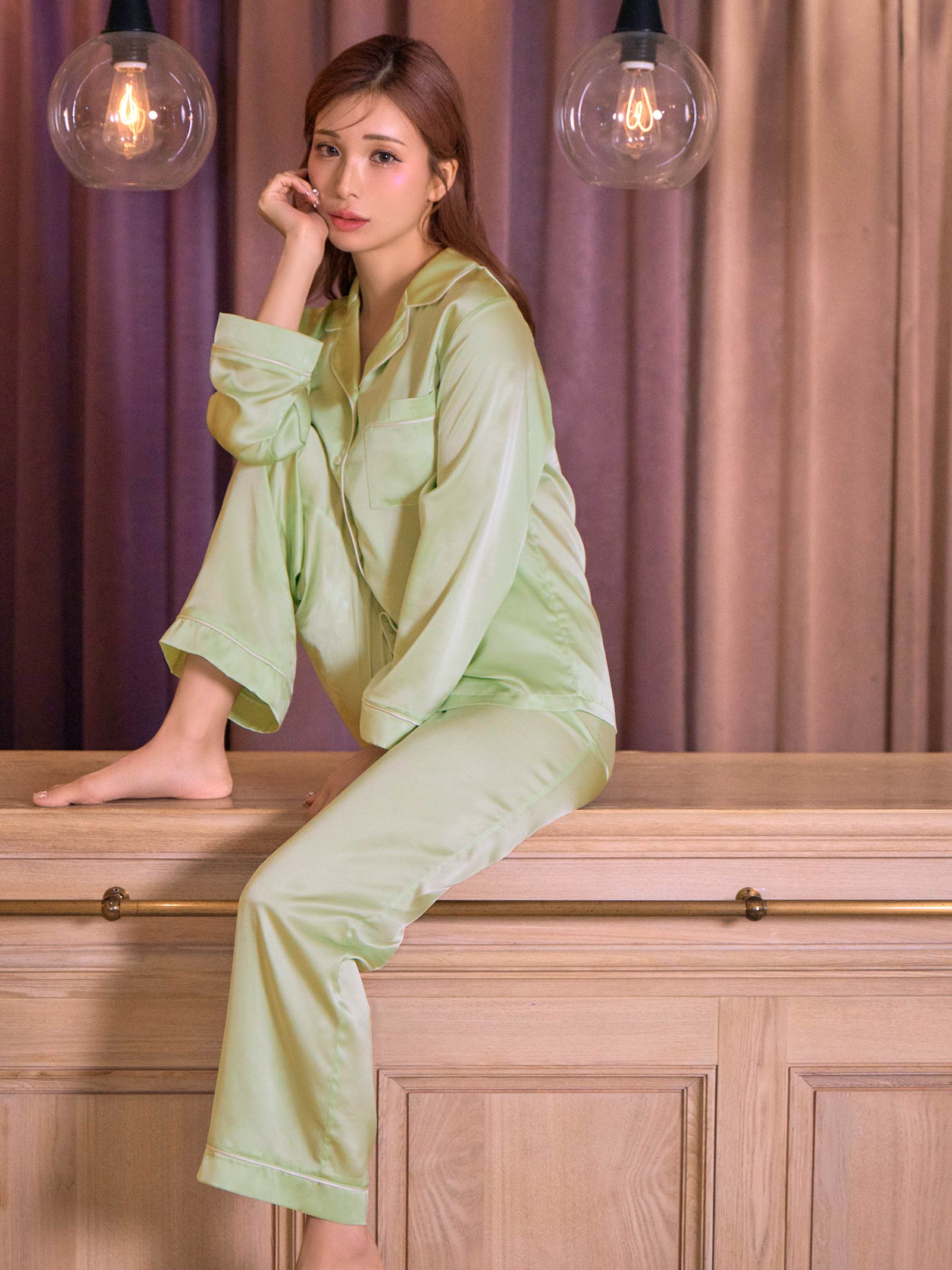 【Mivera＆/みゆうプロデュース】シルクグレースパジャマ