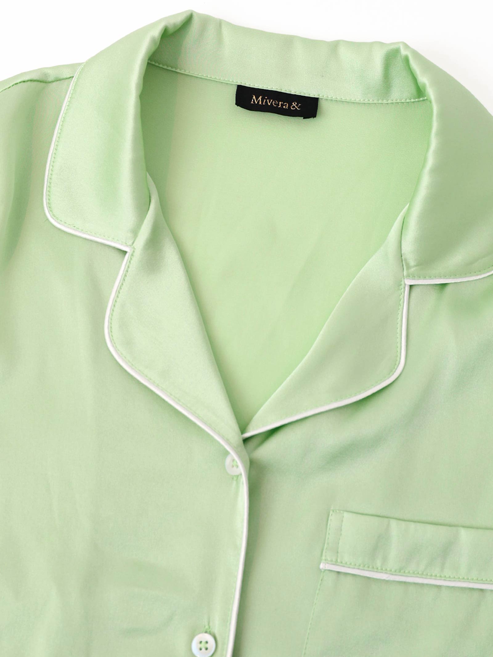 12/5新作!【Mivera＆/みゆうプロデュース】Silk Grace Pajamas シルクグレースパジャマ / レディース MINT