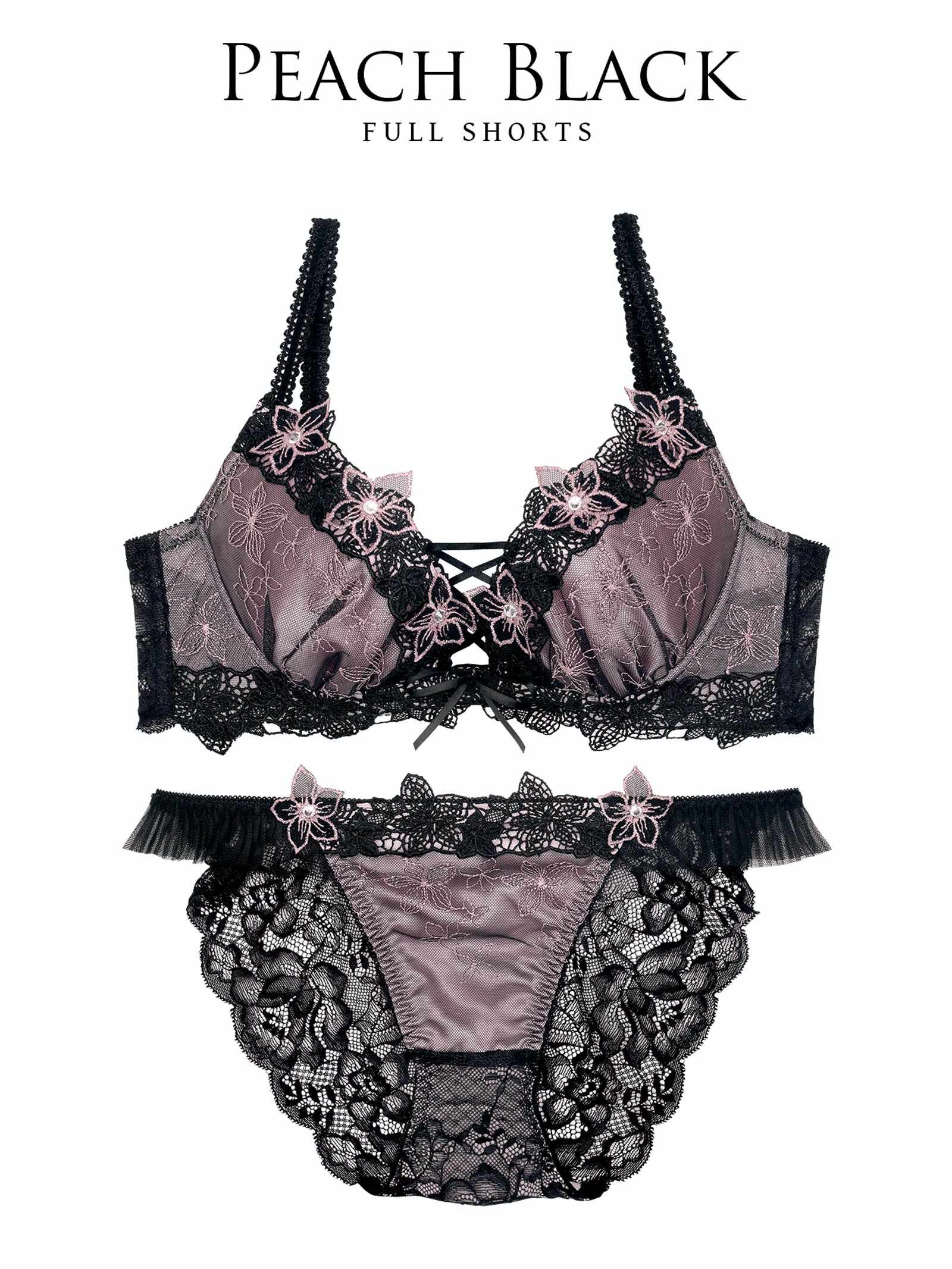 8/11新作!【伊藤桃々プロデュース/Rosem】ピーチブロッサムブラセット/ピーチブラック