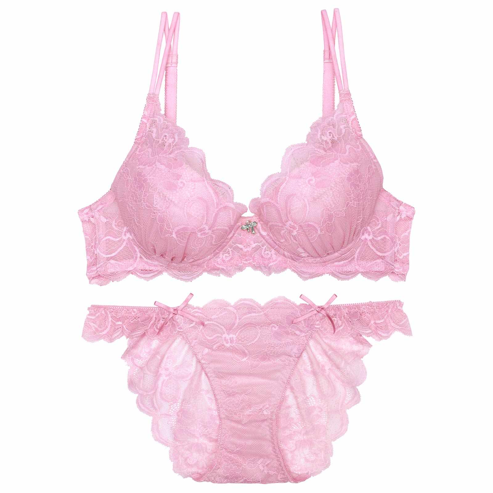 【伊藤桃々プロデュース/Rosem】フルールレースブラセット/ピンクリボン