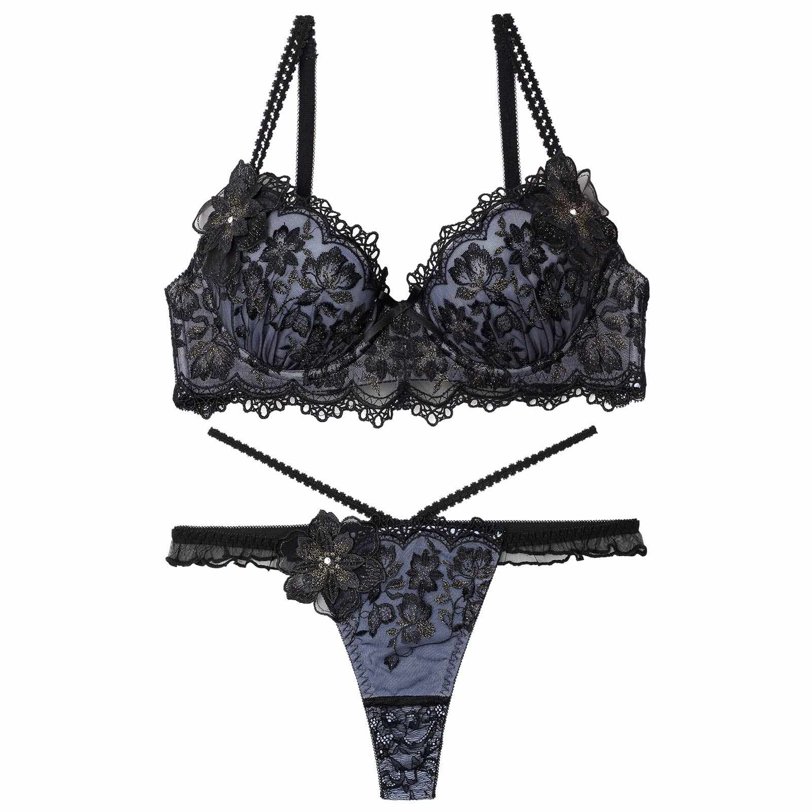 3/21新作!【伊藤桃々プロデュース/Rosem】エレガンスフルールブラセット/レーヌブラック