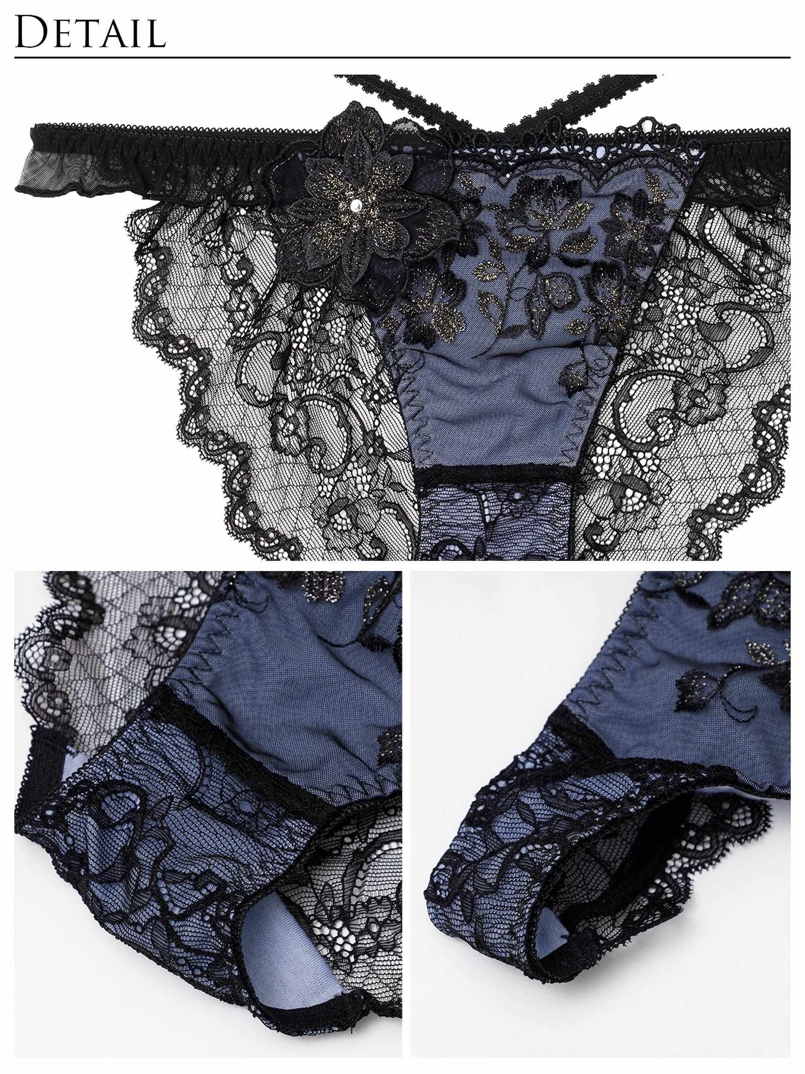 3/21新作!【伊藤桃々プロデュース/Rosem】エレガンスフルールブラセット/レーヌブラック