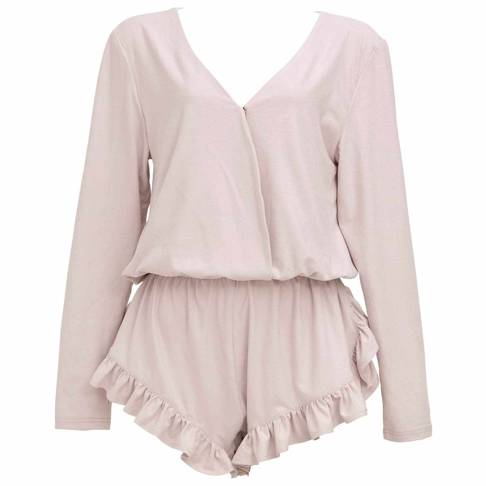 【Mivera＆/みゆうプロデュース】Belle Drape Rompers　ベルドレープロンパース/GRAY