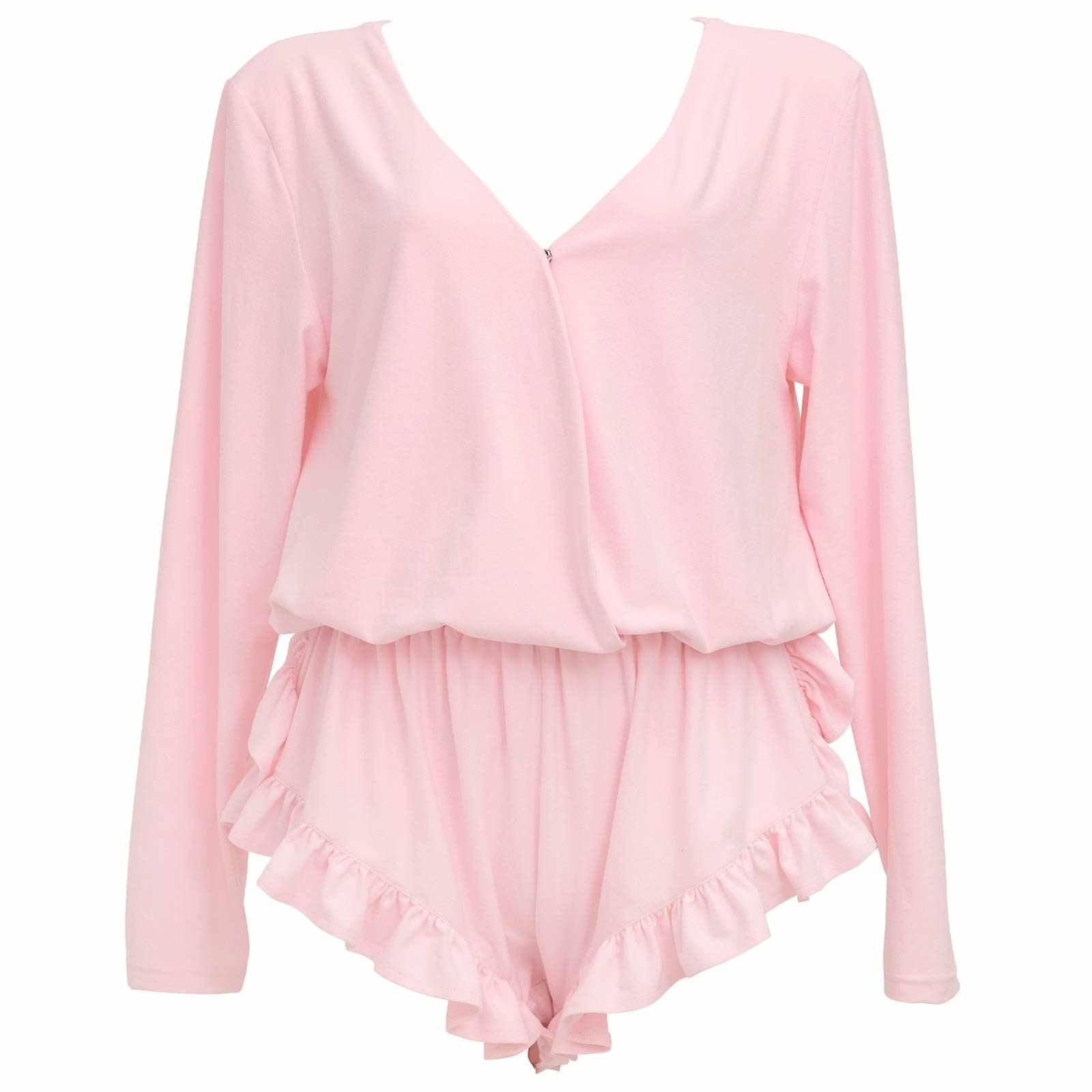 【Mivera＆/みゆうプロデュース】Belle Drape Rompers　ベルドレープロンパース/PINK