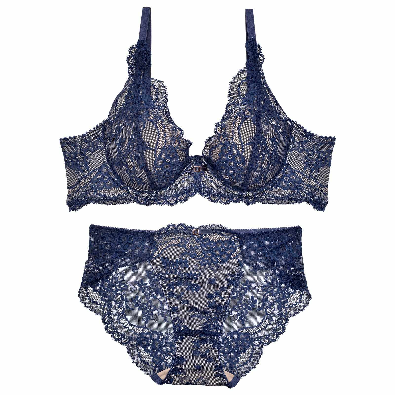 12/19新作!【かとゆり着用】バレリーナレースブラジャー&バック透けフルバックショーツ